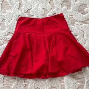 Red athletic skirt